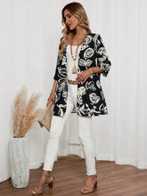 EMERY ROSE Women's Casual Loose Leaf Pattern 3/4 Sleeve Summer Blouse